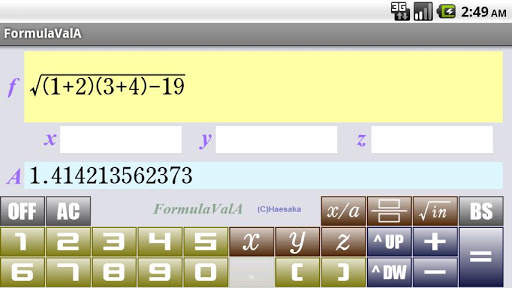 FormulaValA screenshot 3