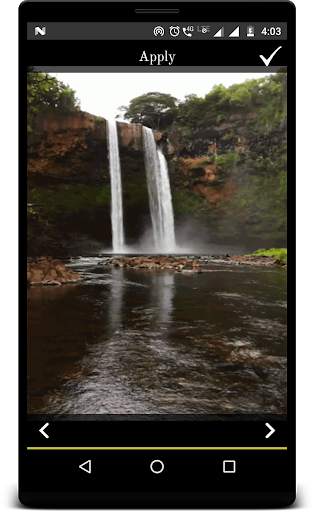 Waterfall live wallpaper with analog clock screenshot 5