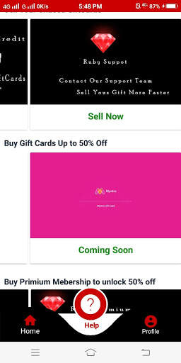 Sell Gift Cards -2019 - Ruby Cash screenshot 1