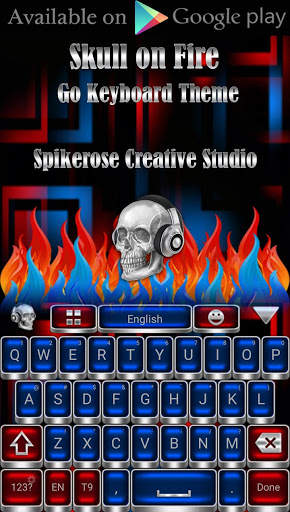Free Skull on Fire Go Locker theme screenshot 5
