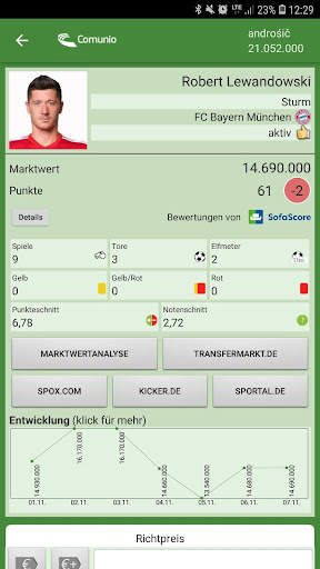 Comunio screenshot 2
