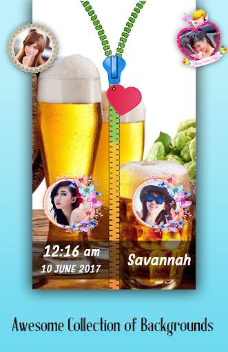 Beer Zipper Lock Screen 1 تصوير الشاشة