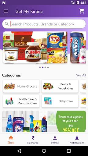 Get My Kirana - Online Grocery Shopping & Recharge screenshot 1