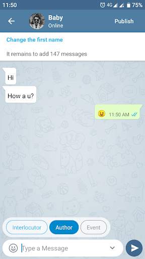Fake Chat Messenger — TeleFake screenshot 4