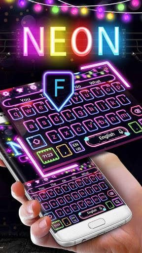 Sparkling Neon Lights Keyboard screenshot 2