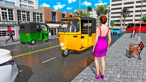Rickshaw Driving Rickshaw Game screenshot 2