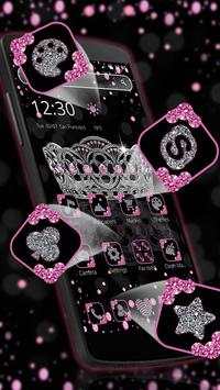 Sparkling Pink crown Theme screenshot 2