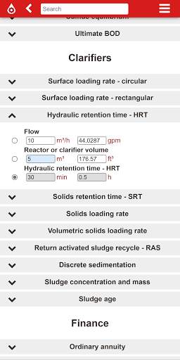 Plutocalc Water and Wastewater screenshot 8