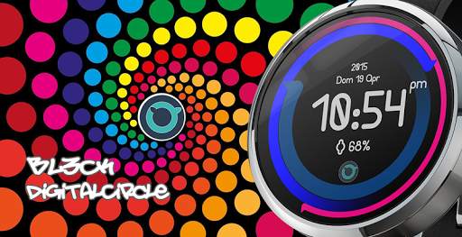 Digital Circle Watch Face screenshot 1