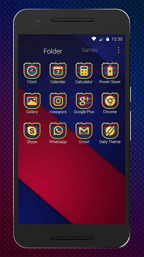 3D Gold Balls in Barcelona Launcher Theme screenshot 3
