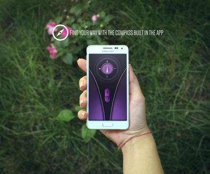 Super LED Bright Flashlight Compass screenshot 3
