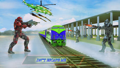 Light Train Transform Robot Attack Shooting Games screenshot 1