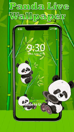 Cute Panda APUS Live Wallpaper screenshot 2