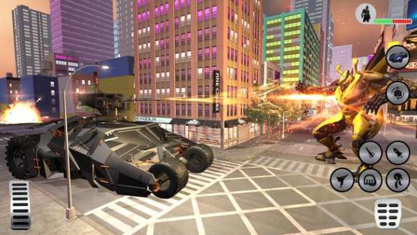 Flying Bat Robot Car Transform: Bat Superhero Game screenshot 2