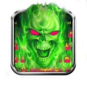 Green Fire Skull 10001003