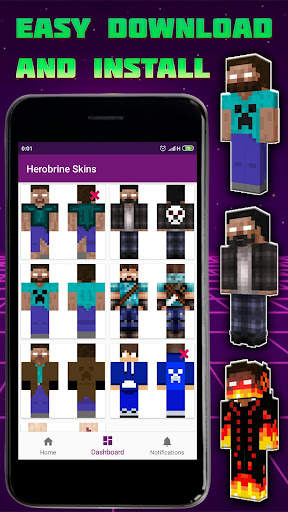 Herobrine Skins for Minecraft PE screenshot 2