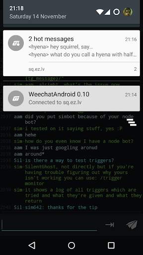 Weechat-Android screenshot 4