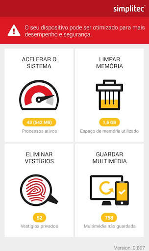 simpli Clean Mobile -  ANDROID ACELERADOR BOOSTER screenshot 2