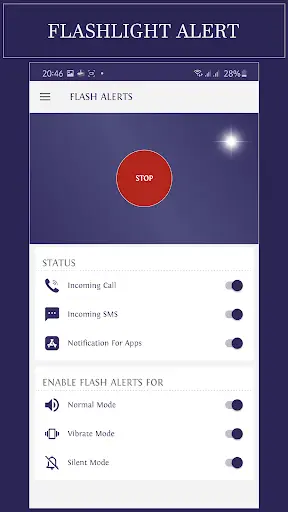 Flash Alerts on Call and SMS - Flash Notification screenshot 1