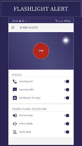 Flash Alerts on Call and SMS - Flash Notification screenshot 1