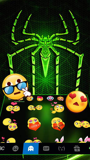 Neon Electric Spider Keyboard Theme screenshot 4