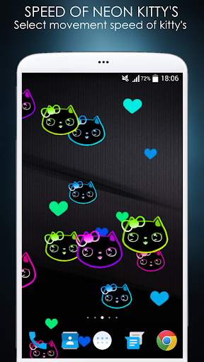 Neon Lily Kitty Live Wallpaper screenshot 3