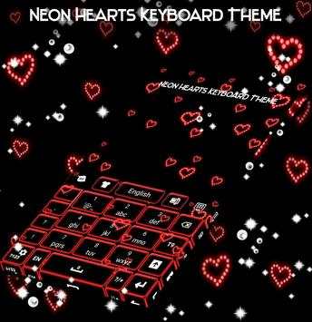 Neon Hearts Keyboard Theme screenshot 5