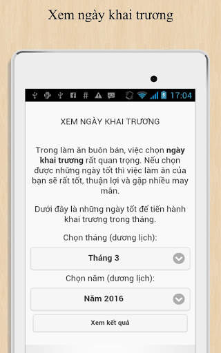 Xem ngày khai trương screenshot 4