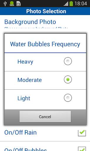 Photo Rain Bubbles LWP screenshot 2