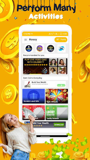 Rossy Daily Reward Earning App screenshot 1