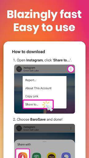 Video Downloader for Instagram: BaroSave, Repost скриншот 3