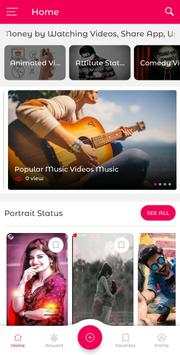 Quick Status - Watch Videos Earn Money स्क्रीनशॉट 1