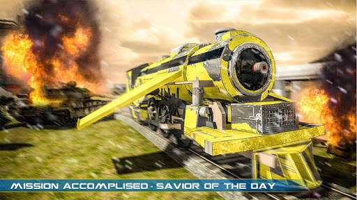 Army Train Robot Transforming War Games screenshot 2
