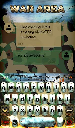 War Area Animated Keyboard   L स्क्रीनशॉट 3