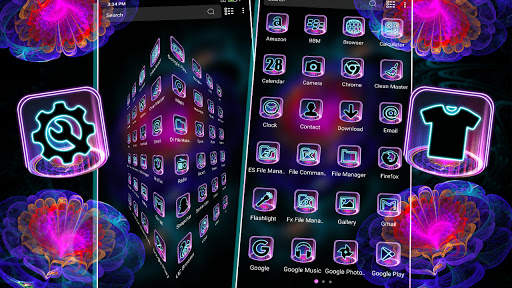 Trippy Art Neon Launcher Theme screenshot 4