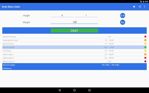 BMI Calculator - for men screenshot 9