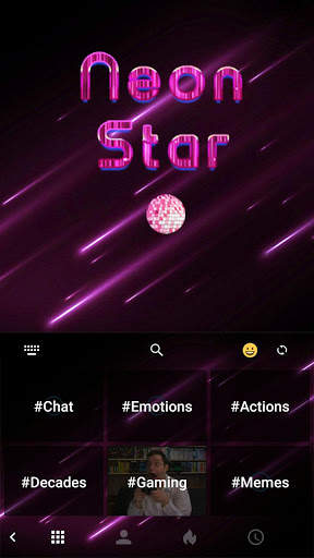 Neon Star Kika Keyboard Theme screenshot 3