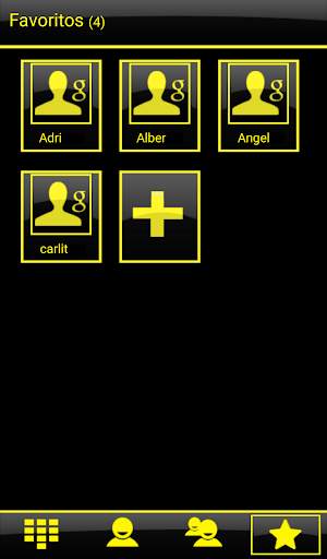 THEME GO CONTACTS BIG YELLOW screenshot 3