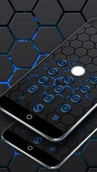Blue technology theme  Lock screen screenshot 4