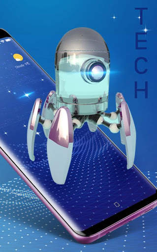 High-Tech Glass 3D Theme Galaxy M20 Launcher screenshot 1