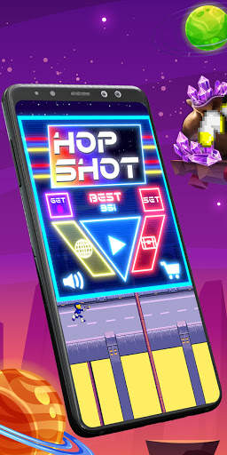 Hop Shot: Alien Attack Game - 2D Space Shooter screenshot 1