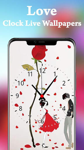 Rose Live Clock Wallpaper - Flower Clock on Screen screenshot 3