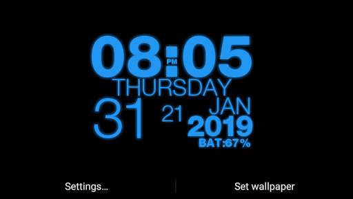 Wallpaper Clock Digi Clock Lwp screenshot 2
