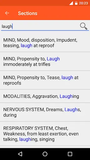 Homoeopathic Pocket Repertory screenshot 1