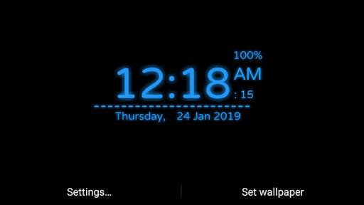 Digi Clock Live Wallpaper screenshot 2