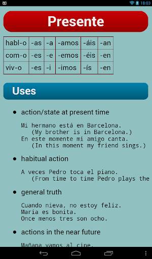 Spanish Verbs скриншот 10