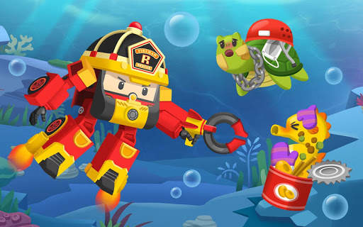 Robocar Poli Diving Popular Game скриншот 2