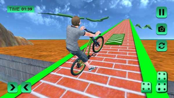 Bmx Cycle Rider Rooftop Freestyle Stunts Racing 3D screenshot 1