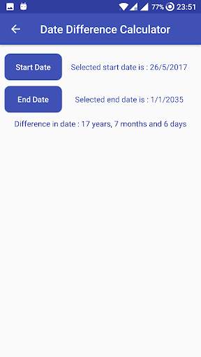 Date and Time calculator screenshot 1