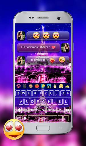 Eiffel Tower keyboard theme - Paris Night Keyboard screenshot 3